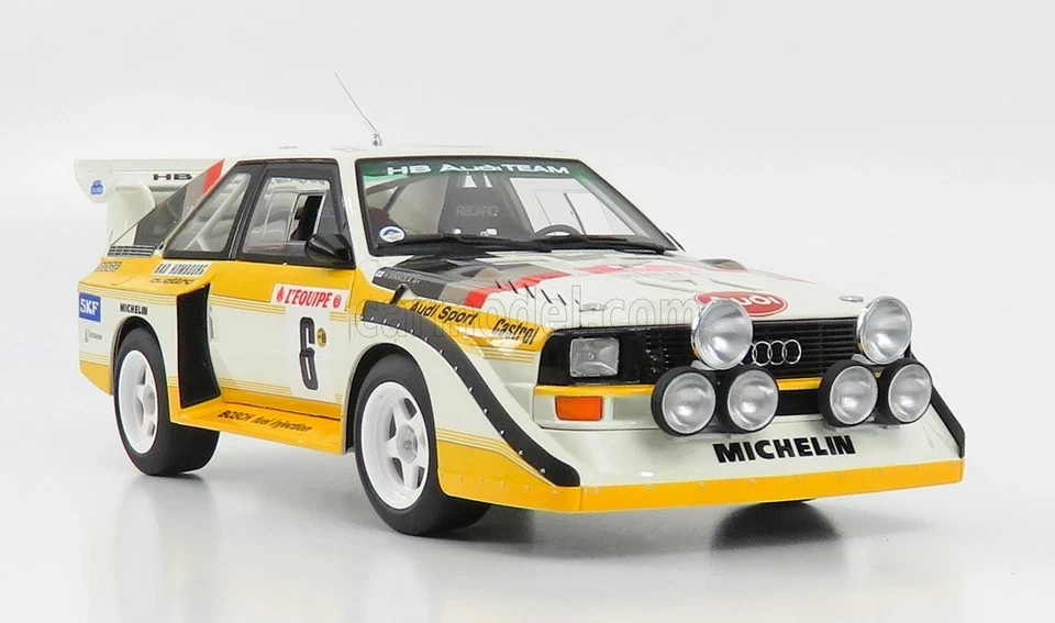 MODELLINO AUTO STATICO AUTOART AUDI QUATTRO RALLY MONTECARLO 1986 MIKKOLA 1/18 - Immagine 4 di 4