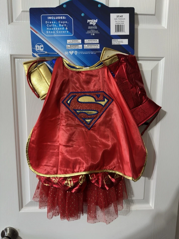 Disfraz DC Supergirl Niño con Capa y Accesorios Foto 4 de 4