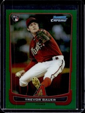 2012 Bowman Chrome Trevor Bauer RC Green Refractor Rookie #173 Diamondbacks