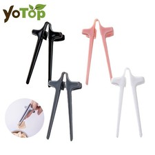 AEX Plastic Reusable Chopsticks &ndash; Non-slip Finger Snack Tweezer Tongs Food Clips