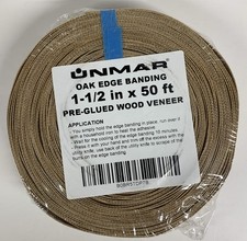 Oak Edge Banding 1-1/2 inch x 50 feet Wood Veneer Pre Glued Adhesive Edging Trim