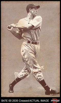1947 Exhibits Mickey Vernon  Batting Senators VARIATION 3 - VG
