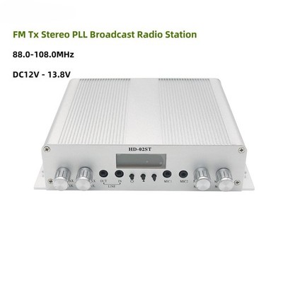 Fmuser HD-02ST 25W Professional FM TX Stereo PLL Broadcast Radio Station New