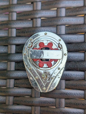 Vtg MOTU Thunder Punch He-Man BATTLE SHIELD 1984 Chromed Accessory Part + Cap