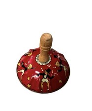 Kirchhof Tin Noise Maker Life of the Party Bell Chorus Line Dancers Wood Handle