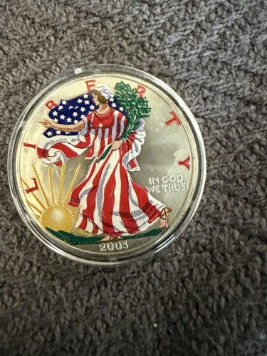 2003 American Eagle Walking Liberty Colorized Fine Silver 1oz .999 Fine