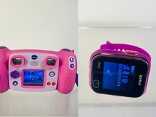 LOT of 2 vtech Kidizoom Smartwatch DX2  Camera Pix Pink Purple Working