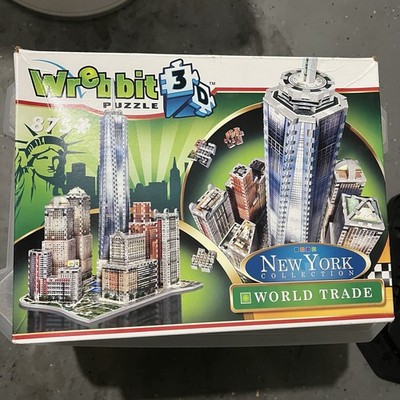 INCOMPLETE Wrebbit 3D Puzzle New York Freedom Tower 9/11 Twin Towers Memorial