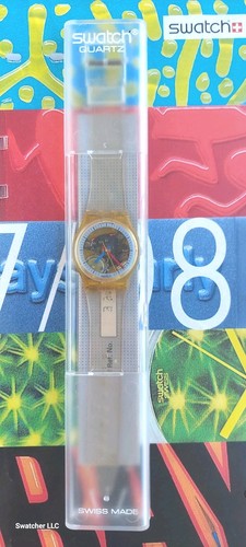 Swatch Watch JELLY FISH GK100 1985 Standard Gents Rare Vintage Quartz - Picture 10 of 11