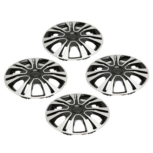 ˘4Pcs Hub Cover Black Silver Easy Installation Protective Wheel Hub Cover For - Picture 8 of 12