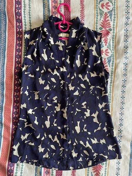 Women Banana Republic Shirt Navy Polyester 34 / XS