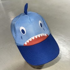 Baby Shark Blue Toddler Hat StrapBack Baseball Cap 3D Fin Whale Fun Cute Shade