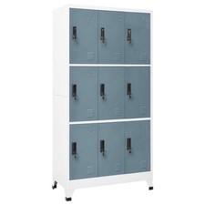 Image of Locker Cabinet Light Grey and Dark Grey 90x45x180 cm Steel