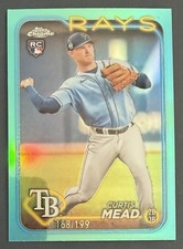 2024 Topps Chrome - Curtis Mead #209 Aqua Refractor /199 (RC)