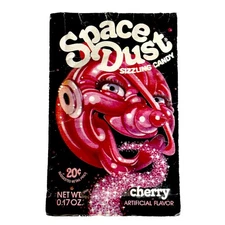 Rare 1970s SPACE DUST Sizzling Candy - Cosmic Cherry 20¢ 0.17oz Unopened Packet