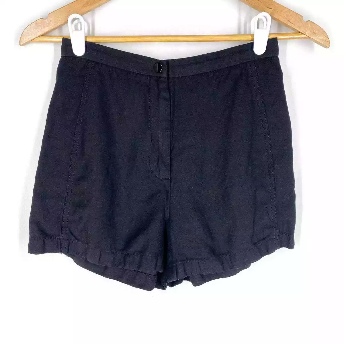 Black crepe shorts cheap