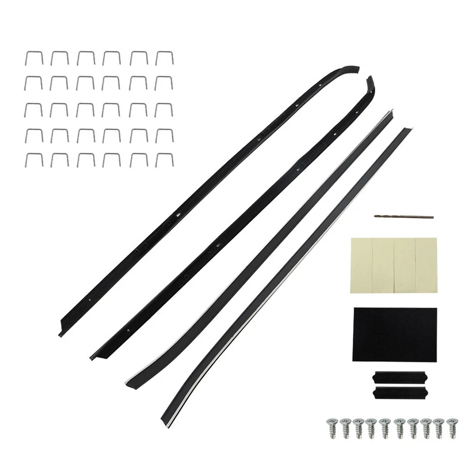 For 1970-1981 Chevy Camaro Pontiac Firebird Window Sweeps Felts Weatherstrip Kit Foto 2 de 4