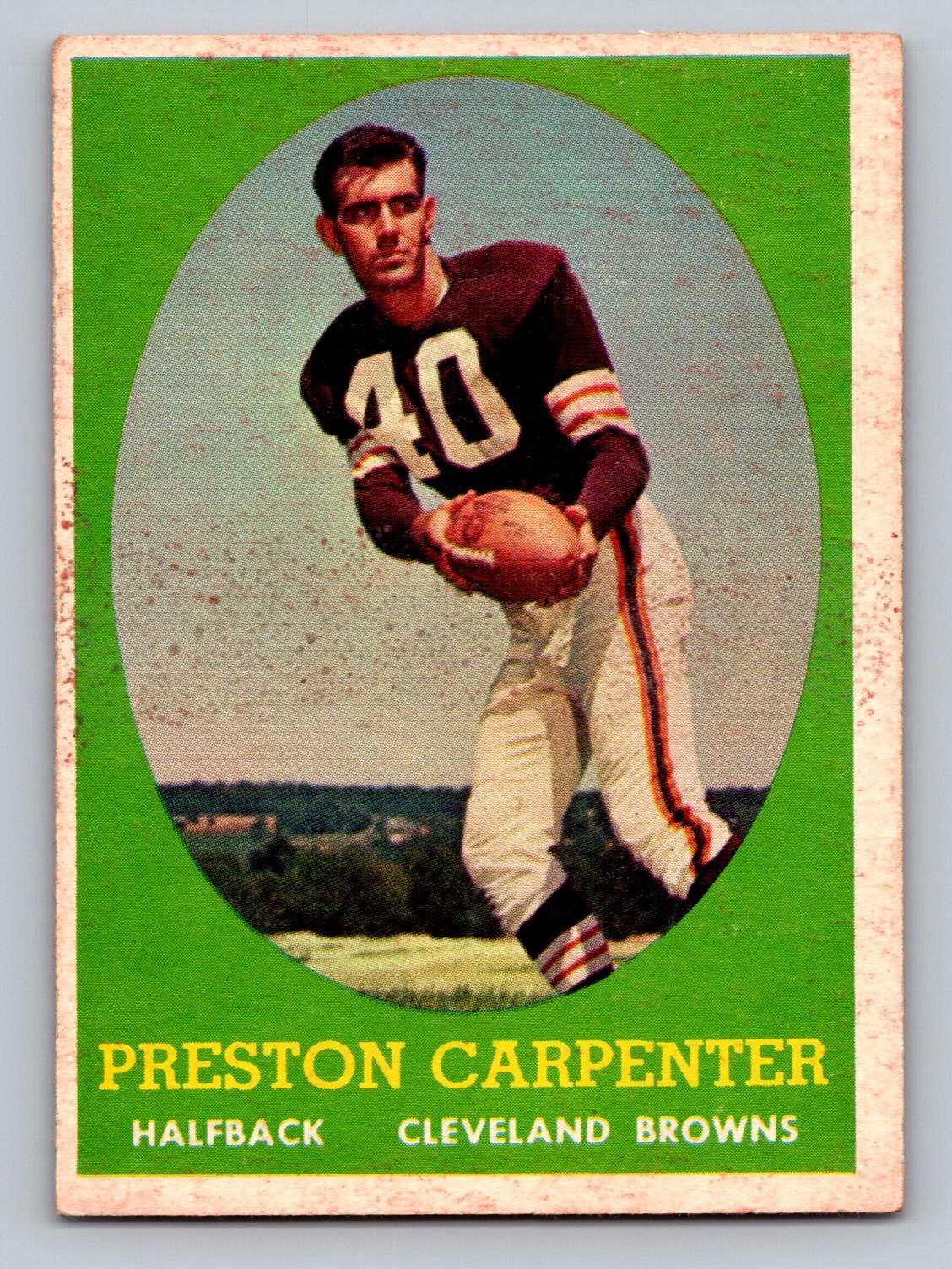 1958 Topps #128 Preston Carpenter   Cleveland Browns