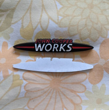 R60 MINI Cooper S JCW John Cooper Works Black Red Small Rear Badge 8.5cm