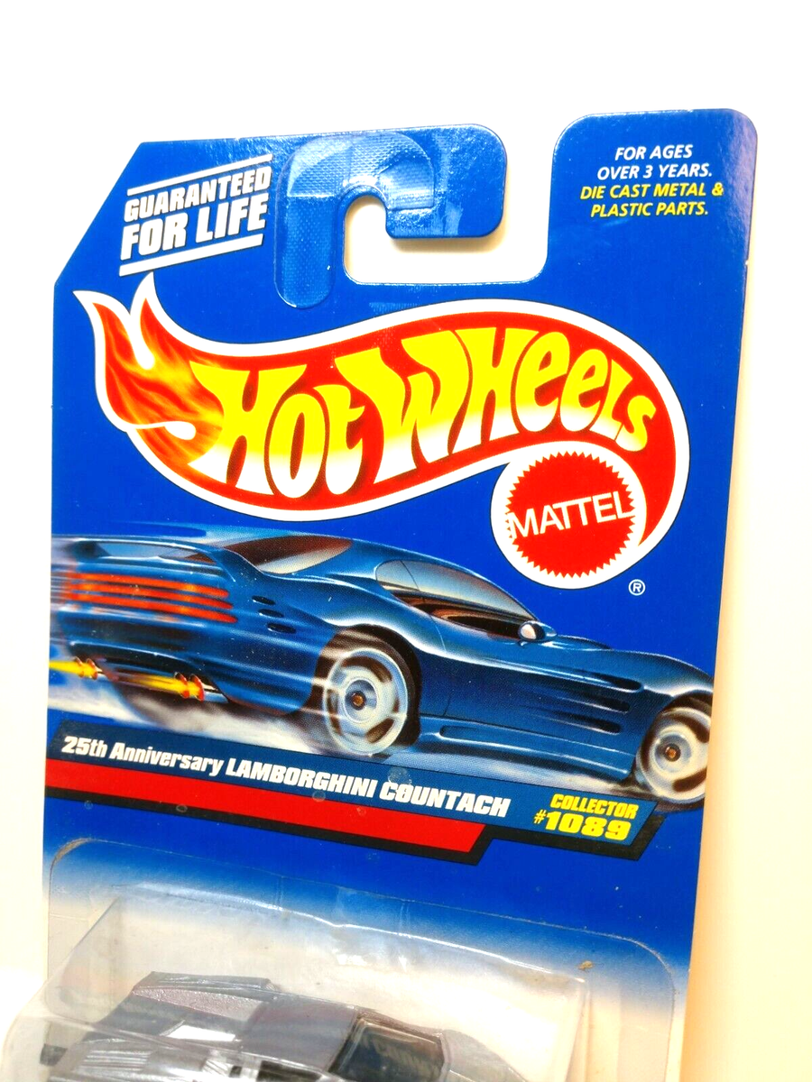 1999 Hot Wheels 25th Anniversary Lamborghini Countach Silver