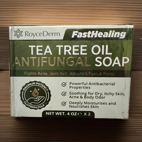 Roycederm Antifungal Antibacterial Tea Tree Soap 4 oz Exp 5/27!!