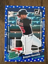 2023 Donruss Baseball Rated Prospect Base Independence Day #70 Brayan Rocchio