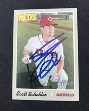 2019 Topps Heritage Scott Schebler Signed Autographed Card #225 Cincinnati Reds