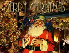 Christmas Poster Santa Claus Merry Christmas - Poster 20x30