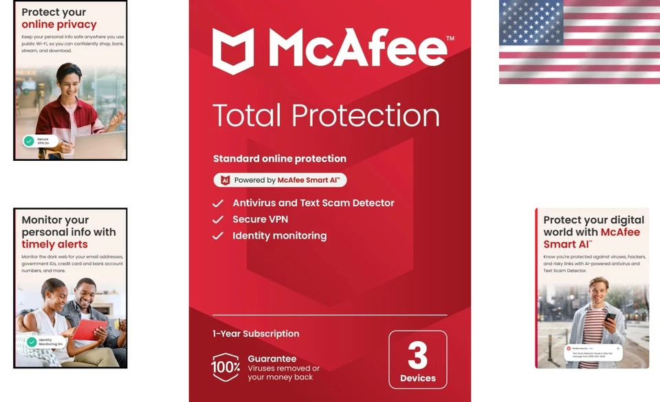 Total Protection 3-Device Security Software with Antivirus & VPN | 2025 Edition - Image 2 of 4