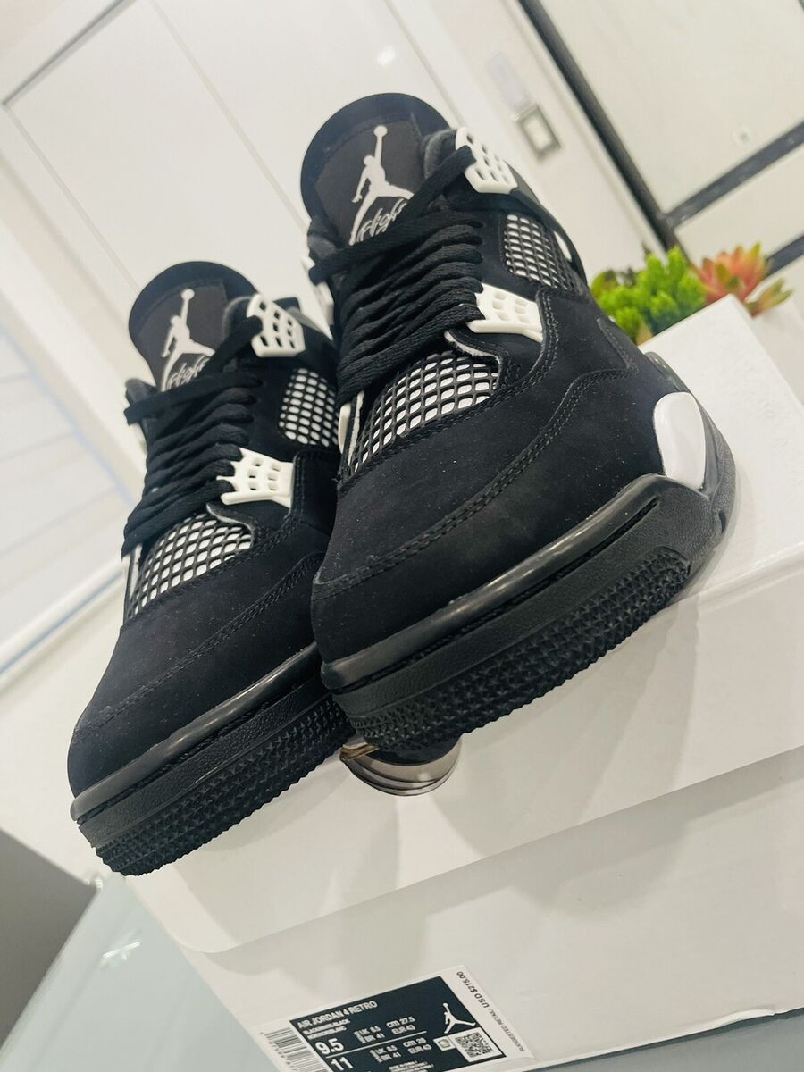 Nike Air Jordan 4 Retro Black/White New OG FQ8138 001 Size Nike Air Jordan 4 Retro Black/White New OG FQ8138 001 Size