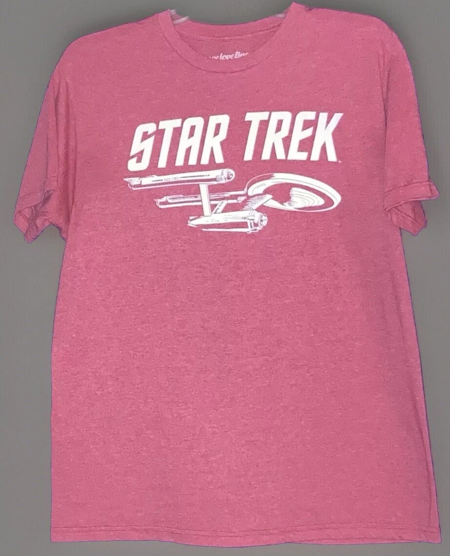 pink trekkie t-shirt, trekky tee shirt, NCC-1701 Star Trek Enterprise