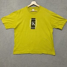 Vintage 90s Calvin Klein Jeans T-shirt Adult 2XL (Fits XL) Green Made in USA