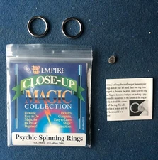 Magic Trick Empire (Loftus) Close Up Psychic Spinning Rings Magnetic Effect