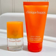 New 2PC Clinique Happy  Perfume Body Cream  For Women Travel mini size Set