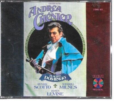 GIORDANO ANDREA CHENIER (2 CDS) PLACIDO DOMINGO, JAMES LEVINE, SCOTTO  Near Mint