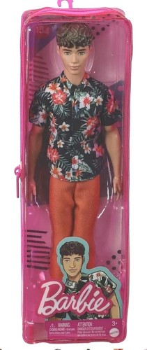 Barbie Fashionistas Muñeca 182/184 Naranja Estampado Floral Vestido Camisa Hawaiana Paquete - Imagen 6 de 15