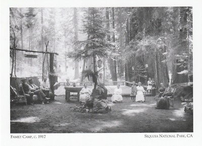 *Postcard-''Family Camp, 1917''-To Giant Forest- /Sequoia Nat'l Park/ *CA. (A54-1)