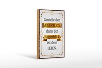 Holzschild Spruch 12X18 Cm GenießE Den Augenblick Denn Deko Schild Wooden Sign