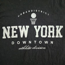 Pretty Little Thing  New York Down Town Black T Shirt Women's Size M