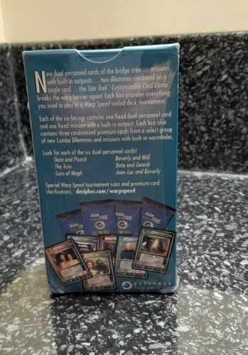 Star Trek CCG's The Next Gen Enhanced Premiere Data & Geordi 4 x Packs Sealed - Picture 3 of 6