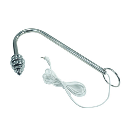 Anal Plug Anus Hook Stainless Steel Ball with Electric Wire Butt Plug  Dilator