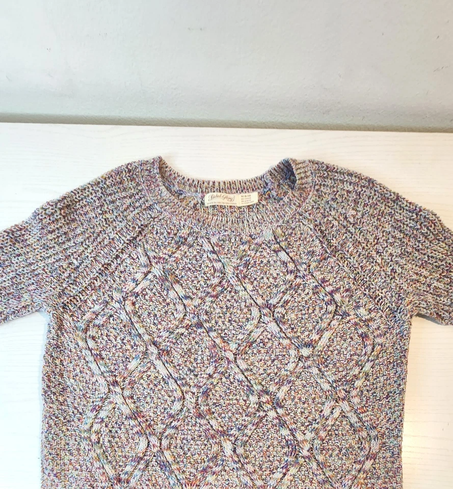 Suéter Faded Glory Niñas Talla M-(8-10) Rosa Beige Azul, Colores Mezclados Foto 3 de 4