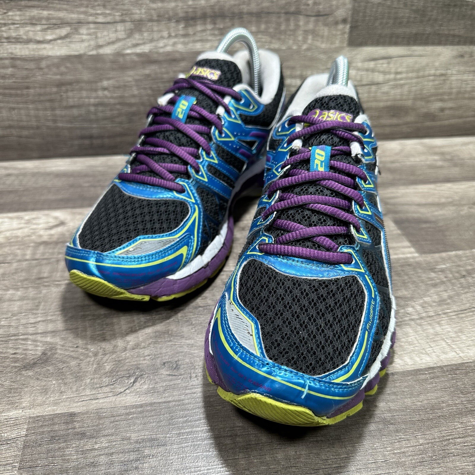 Asics Gel Kayano 20 Women's Running Shoes Blue Black T3N7N Size