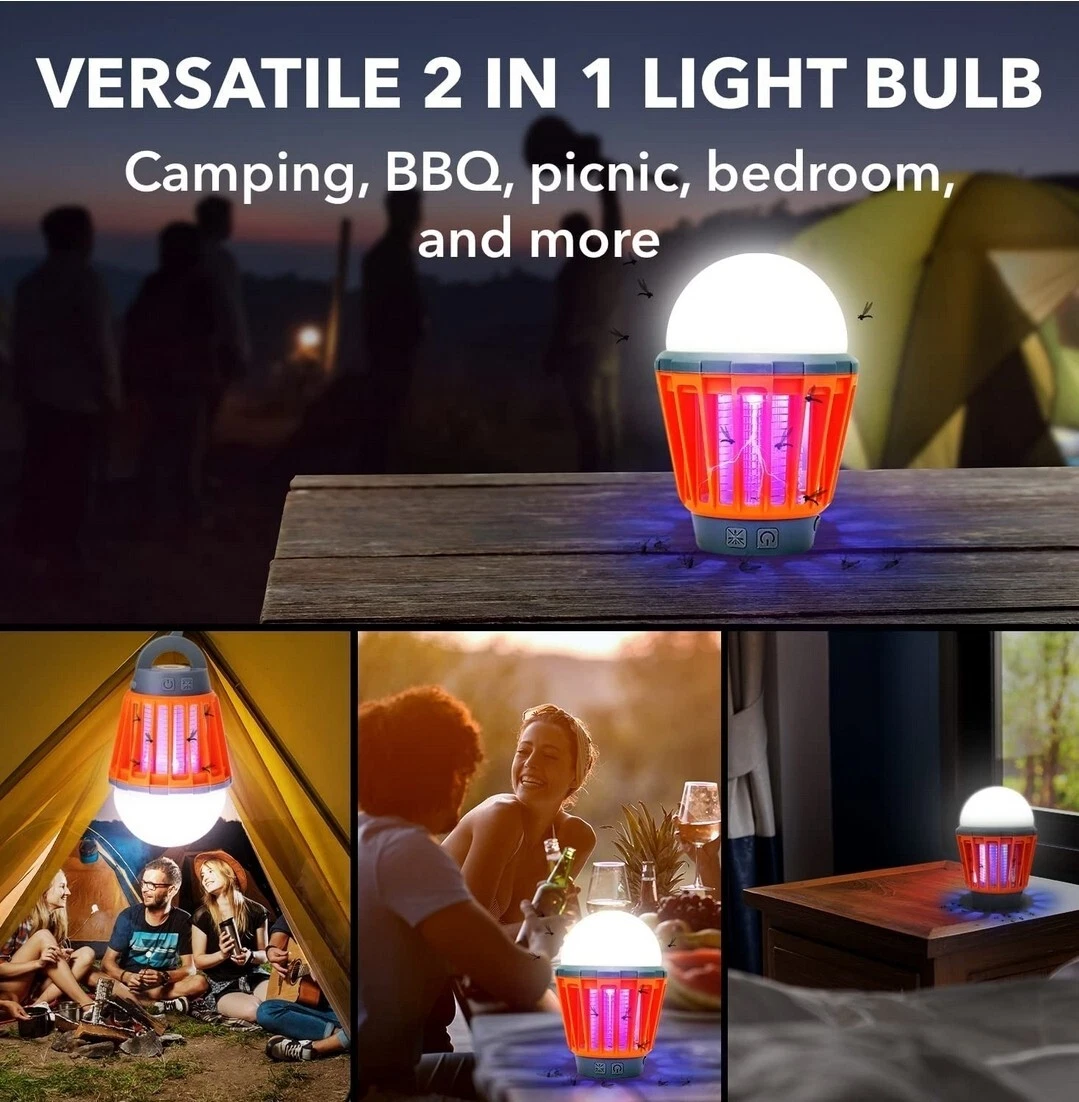 Boundary Bug Zapper Light Bulb Eliminate Mosquitoes Fast USB