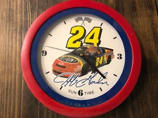 Vintage Jeff Gordon NASCAR Sun Time wall clock TESTED