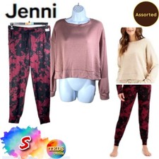 NWT Jenni S Waffle Knit Pajama Top  Jogger Pants 100126456MS Assorted