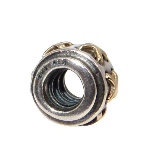 Pandora Seeing Stitches 14k Gold & SS .925 Charm 790290 - Image 4 of 4