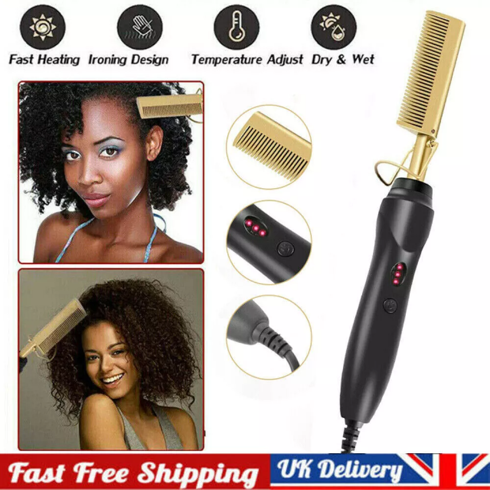 Natural Hair Straightening Brush Hot Brush For Black Hair