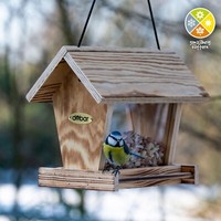 Vogelhaus Klein HäNgend Futterstation Holz Futtersilo Vogelfutterhaus Holz