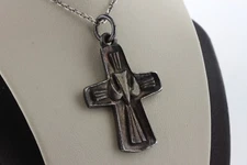 Jeep Collins JEC Vintage Sterling Silver 925 Holy Spirit Bird Cross Pendant